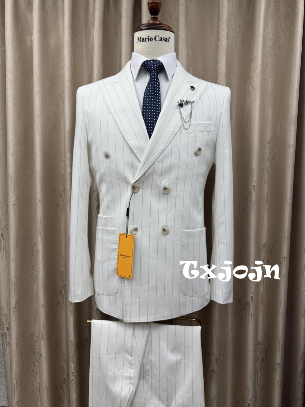 Elegant Formal Men'S Wear - Nowy garnitur w paski 2-częściowy dla