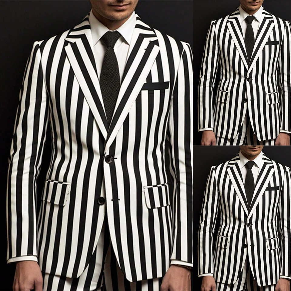 Men'S Holiday Formal Wear - Męskie garnitury w paski na wiosnę,