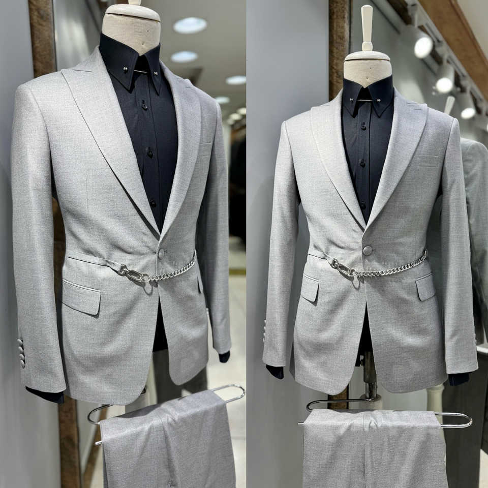 Men Formal Wear Pants - Męskie garnitury casualowe 3-częściowe: marynarka, spodnie,