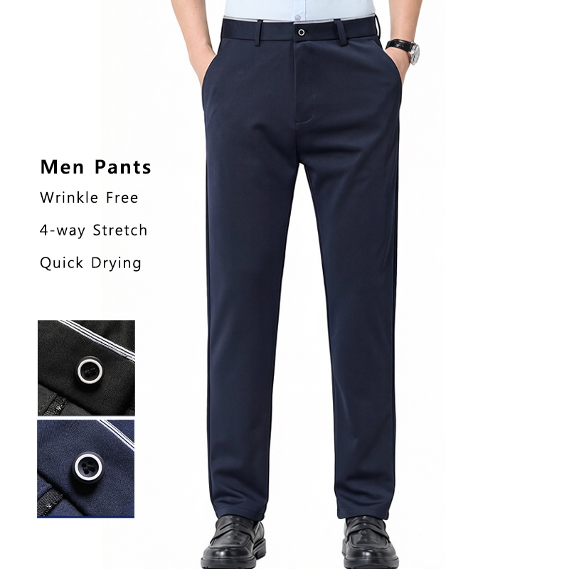 Dress Pant Flat Front - Męskie elastyczne spodnie golfowe, eleganckie spodnie