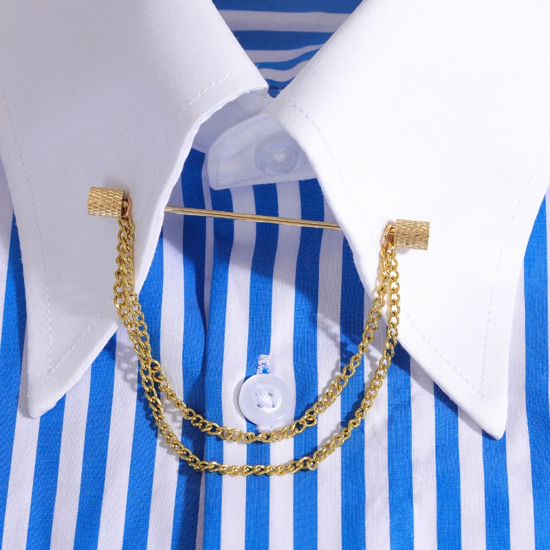 Collar Stay Metal - Kołnierzyk Pin Prosty męski biznesowy bankiet