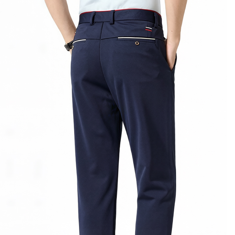 Dress Pant Flat Front - Męskie spodnie letnie, casualowe, golfowe, z