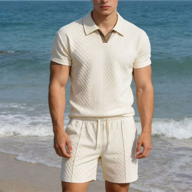 Slim Fit Suit Set - Męskie komplety na lato 2026, 100