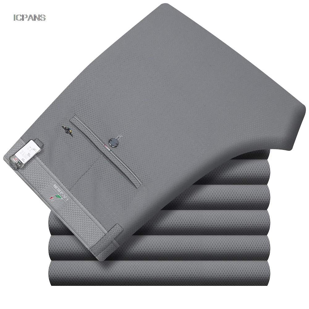 Dress Pant Flat Front - Cienkie letnie spodnie garniturowe Męskie spodnie