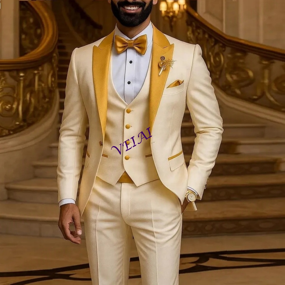 Złoty Kołnierz na Zamówienie,  – Men Formal Wear Wedding recenzja i cena