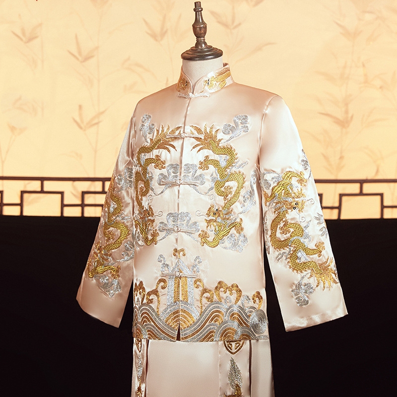 Mężczyźni szampan Xiuhe garnit – Men Formal Wear Wedding recenzja i cena