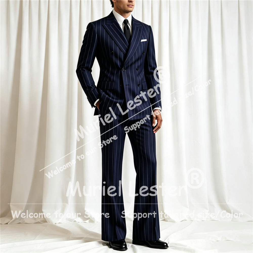 Elegancki garnitur w paski męs – Men Formal Wear Pants recenzja i cena