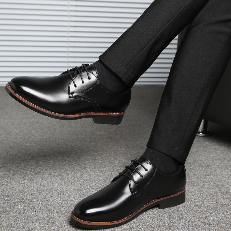 Męskie skórzane buty wizytowe, – Men Formal Wear Wedding recenzja i cena