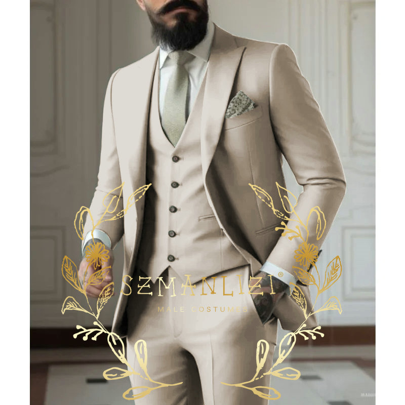 Jasnozielony Garnitury Męskie  – Men Formal Wear With Blazer recenzja i cena