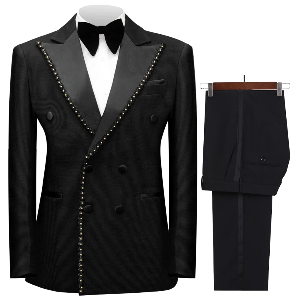Dwurzędowe, zdobione koralikam – Men Formal Wear Wedding recenzja i cena