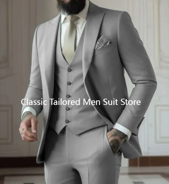 Sage Green męskie garnitury 3- – Men Formal Wear Wedding recenzja i cena