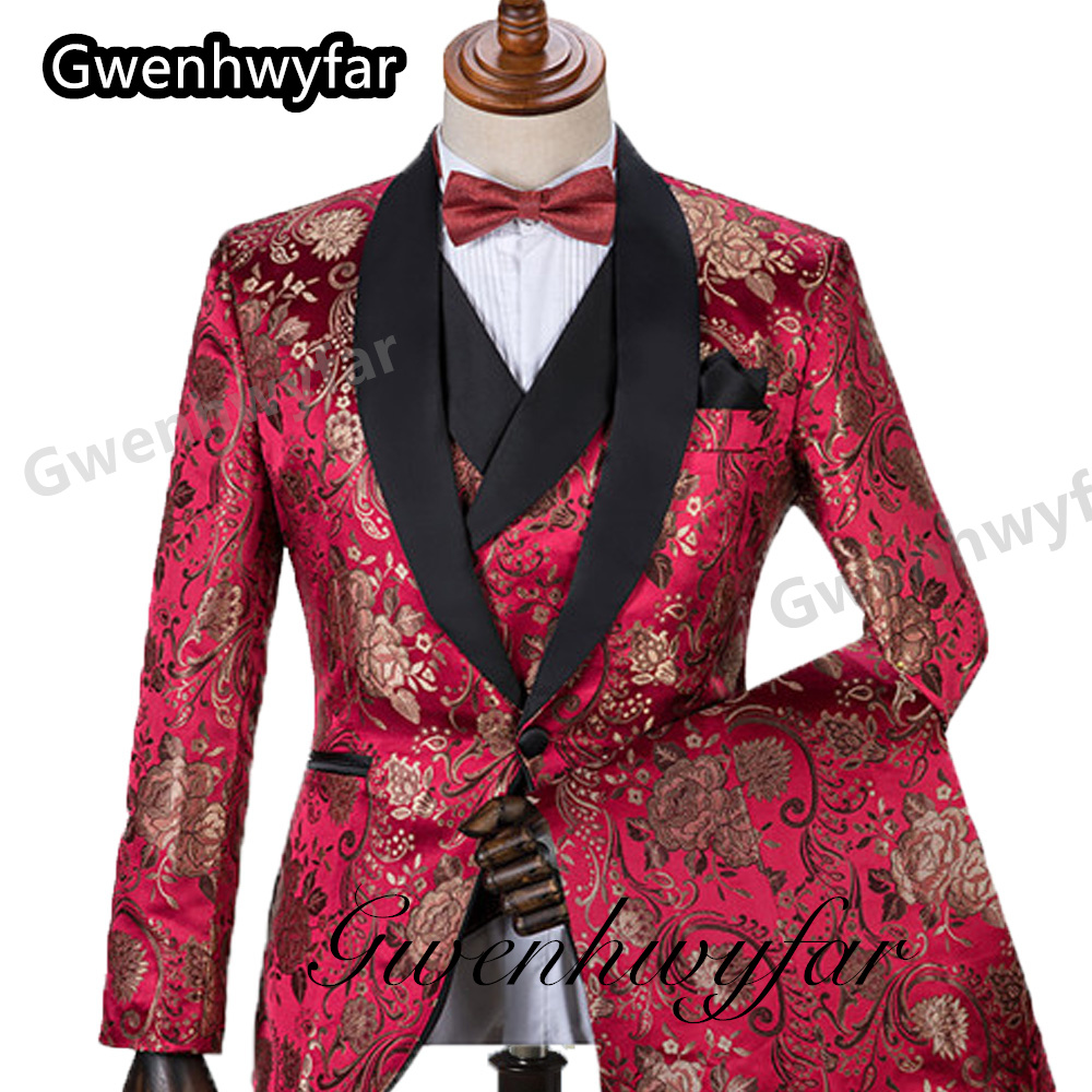 Gwenhwyfar Wzorzyste Garnitury – Men Formal Wear Pants recenzja i cena