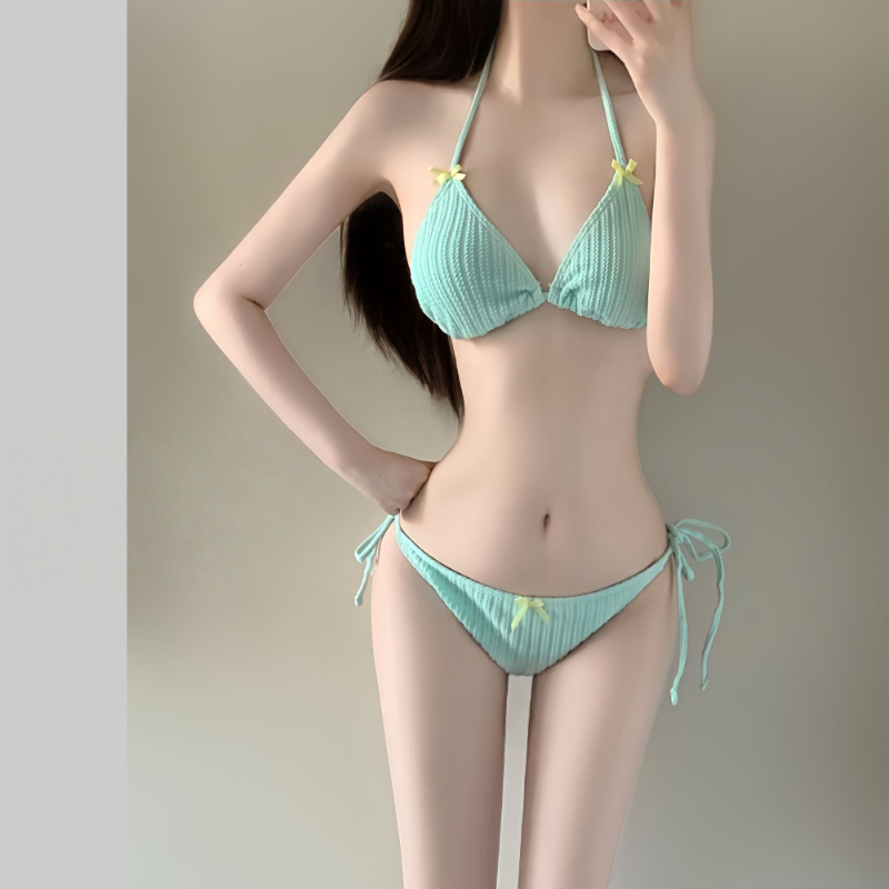Damski zestaw bikini z długim  – Slim Fit Suit Set recenzja i cena
