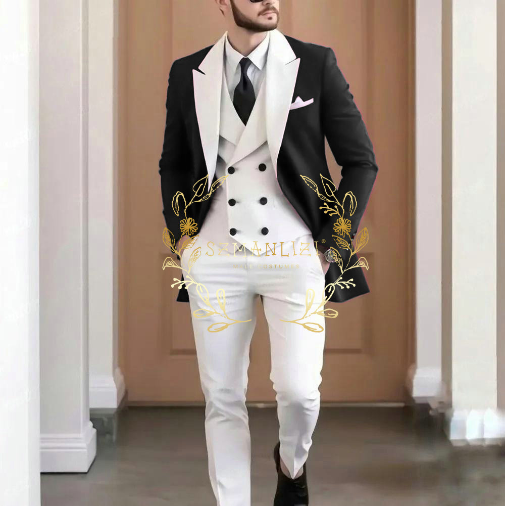 Elegancki bordowy 3-częściowy  – Elegant Formal Men'S Wear recenzja i cena