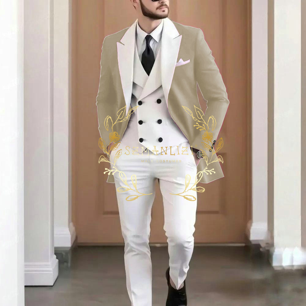 Elegancki bordowy 3-częściowy  – Elegant Formal Men'S Wear recenzja i cena