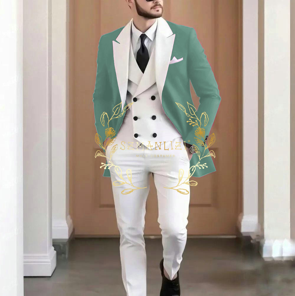 Elegancki bordowy 3-częściowy  – Elegant Formal Men'S Wear recenzja i cena