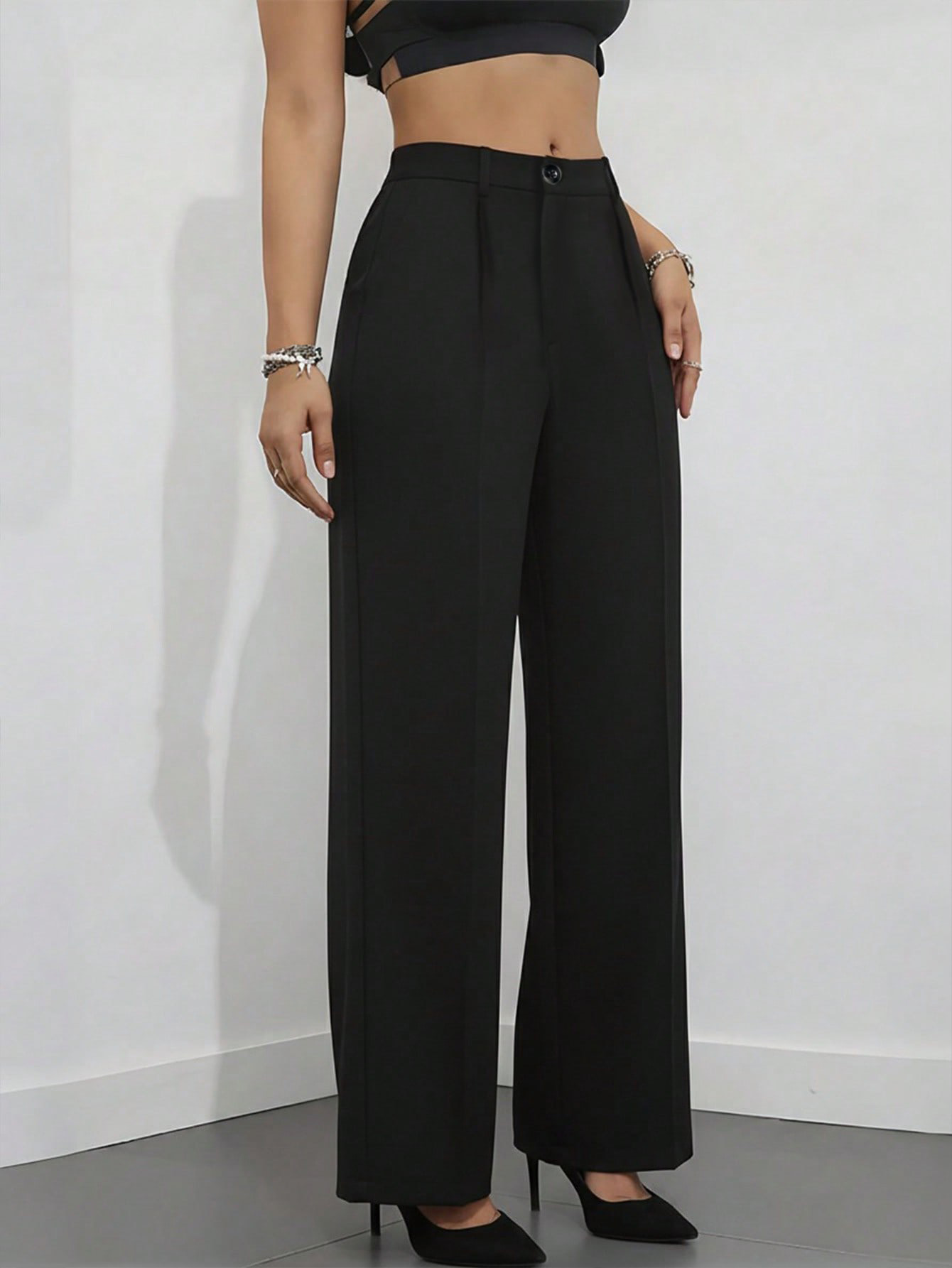 Damskie spodnie garniturowe z  – Dress Pant Flat Front recenzja i cena