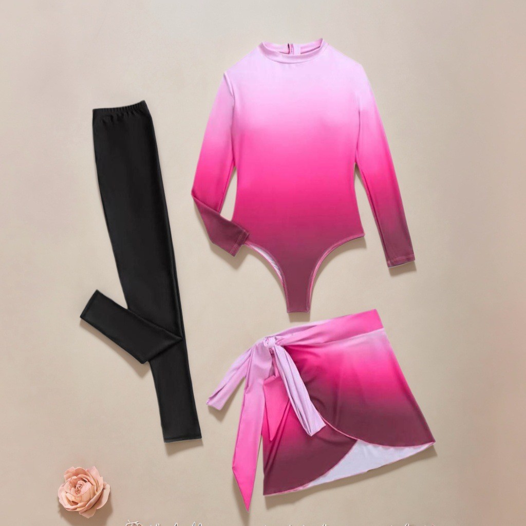 Niebieski strój kąpielowy z dł – Slim Fit Suit Set recenzja i cena