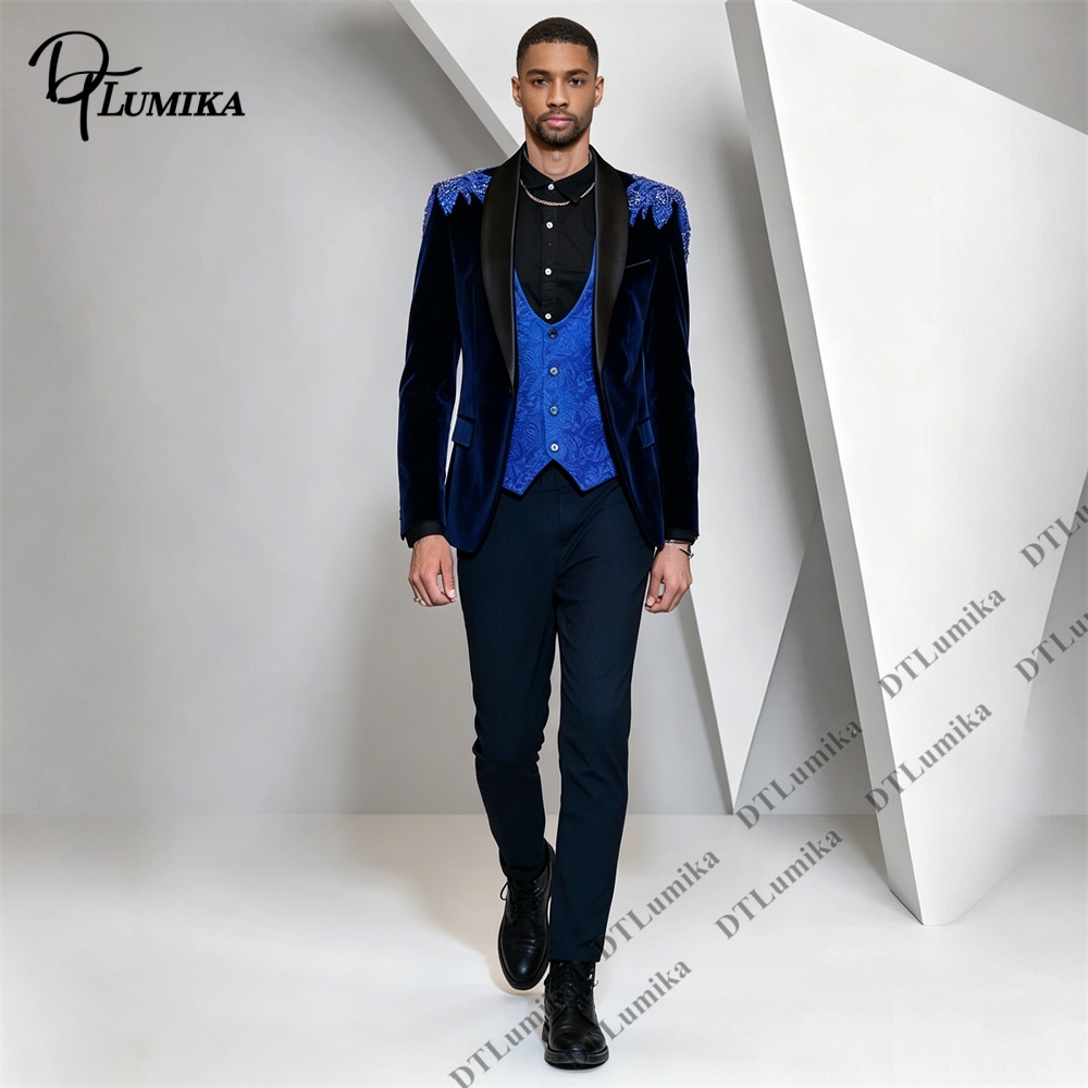 Męski garnitur welurowy 3-częś – Men Formal Wear Pants recenzja i cena