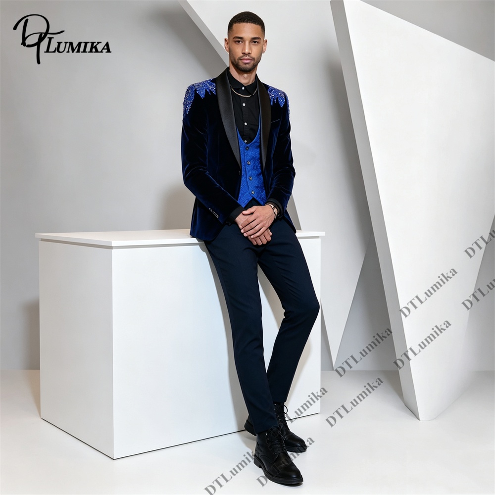 Męski garnitur welurowy 3-częś – Men Formal Wear Pants recenzja i cena